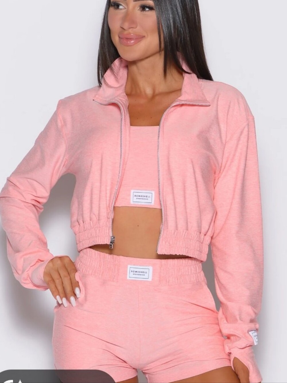 Bombshell Sportswear Cloud Comfort Crop Jacket XS